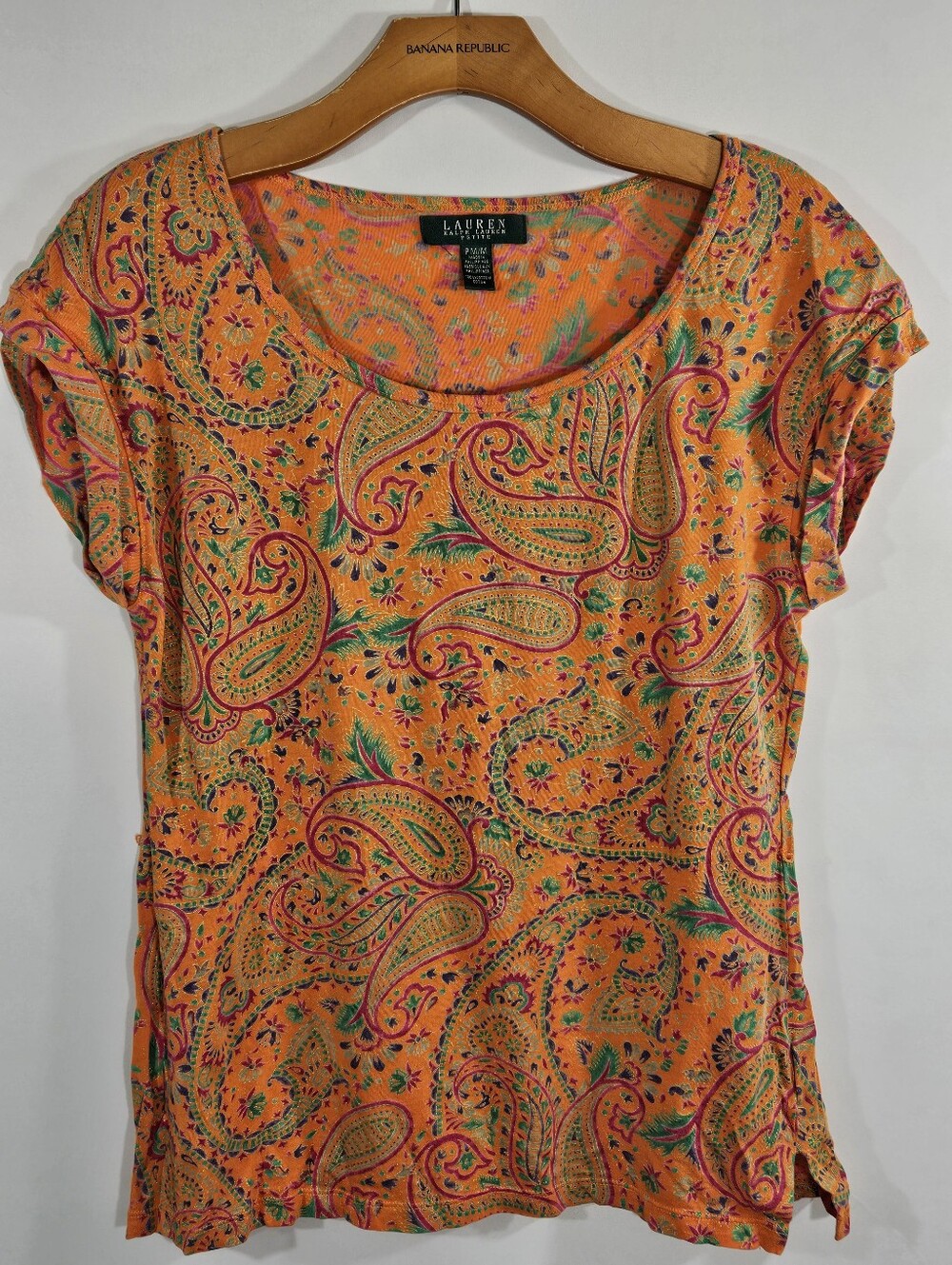 Ralph Lauren Paisley Top PM Orange